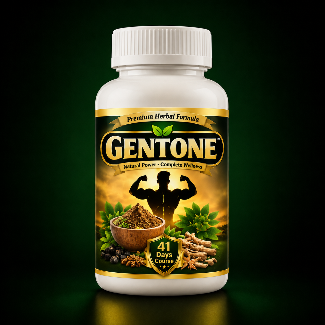 GENTONE Premium Herbal Formula 130g herbal powder bottle – 30 powerful herbs